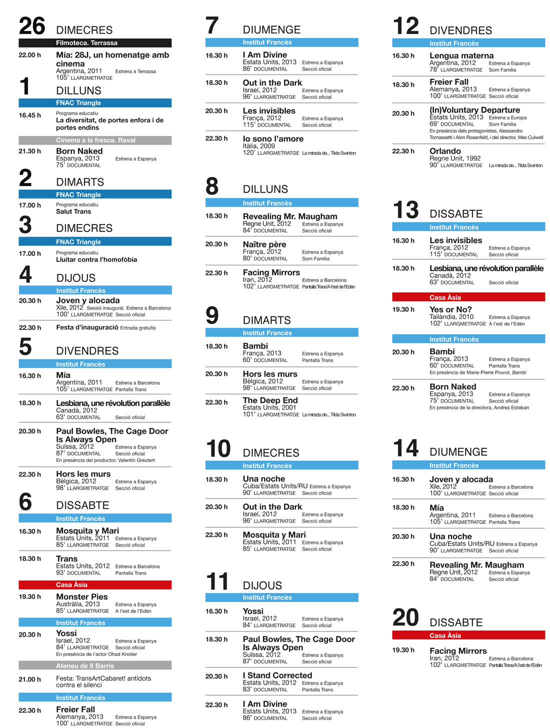 FIRE!! Programa 2013